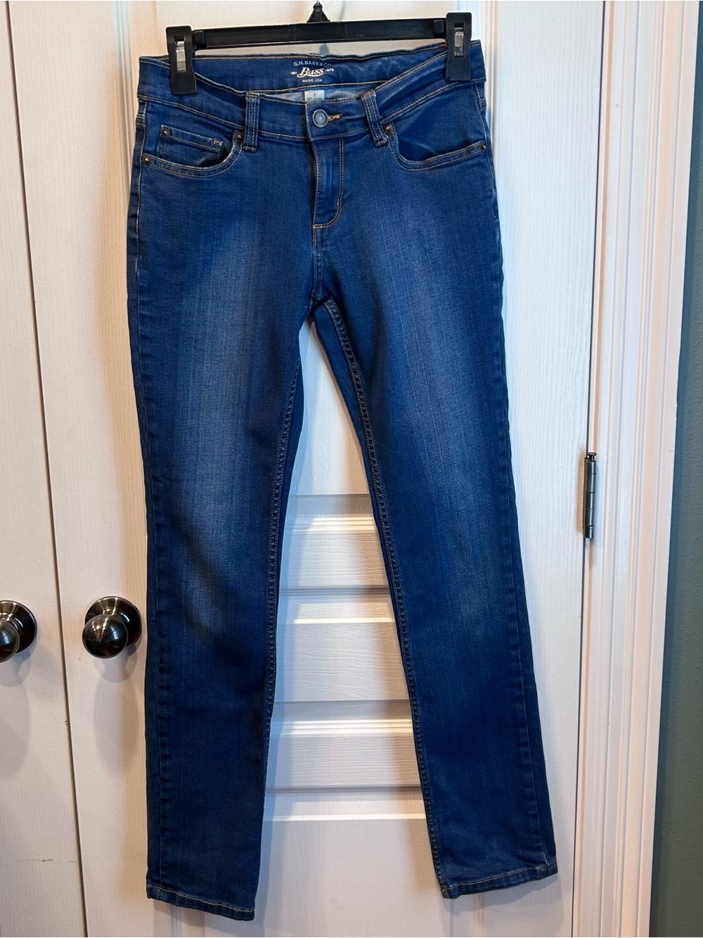 G.H. Bass & Co. Women’s Dark Wash Skinny Leg Denim Jeans Size 0 Comfort Stretch